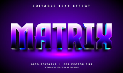 Fototapeta premium matrix vector text effect with modern style