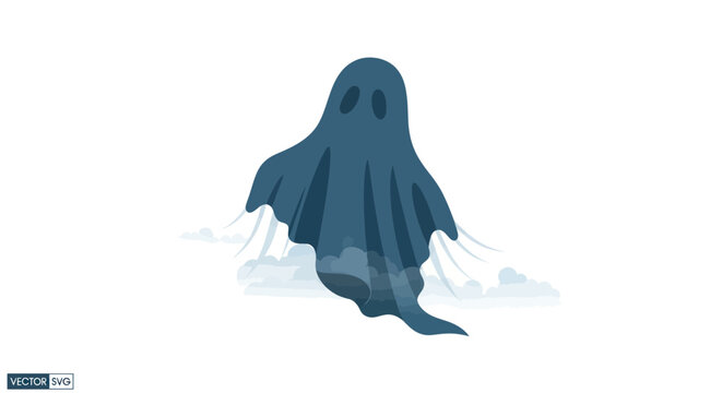 Ghost Sitting in Snowy Environment Alone.