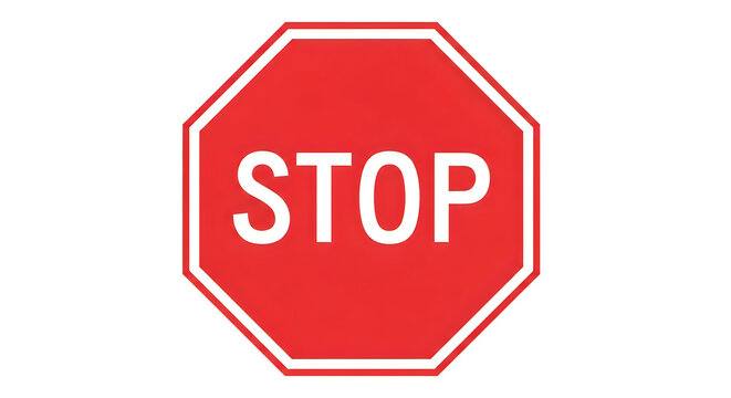 Red stop sign traffic symbol