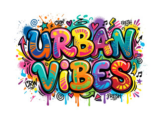Urban Vibes Graffiti Street Art Design. © Afif