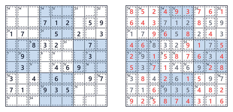 Killer Sudoku Puzzle #5 - Expert Level with Solution Printable  