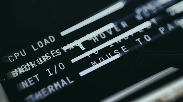 Real-time system performance metrics showing several key areas for monitoring computer health