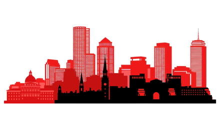Obraz premium City Skyline Urban Landscape Architecture.