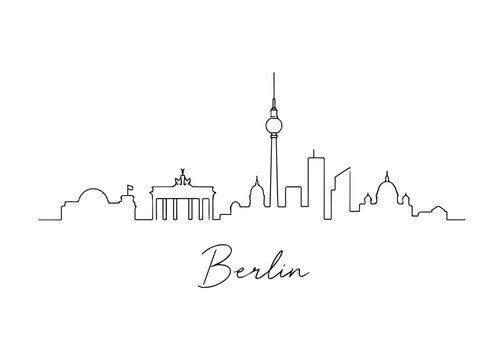 Berlin city skyline hand drawn
Vector hand-drawn naive city skyline on a white background