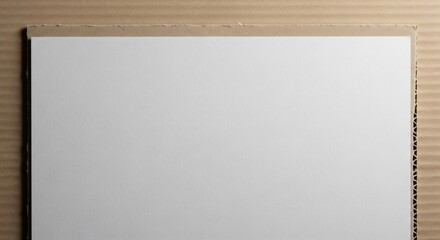 Naklejka premium Blank white paper on a cardboard surface perfect for design and presentation.