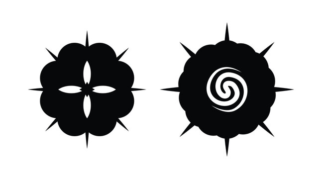 borneo dayak iban eggplant terong flower symbol tattoo ornament art icon
