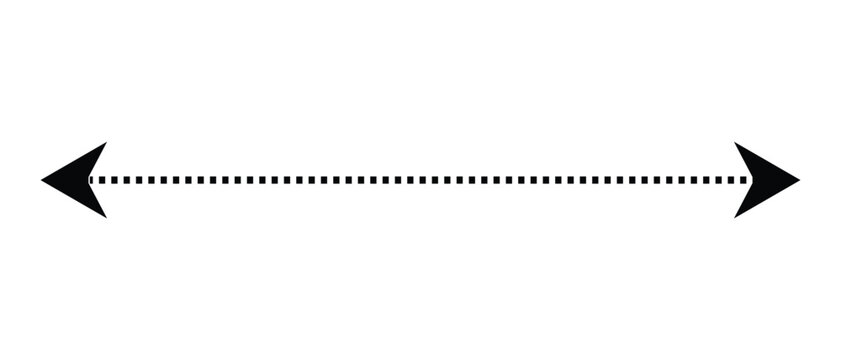 dot and dashed long arrow icon, long wave curve dotted arrow icon.