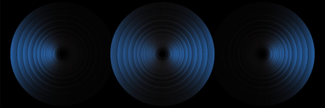 Radio Wave illustration effects on Green Screen background. circle waves in white background.