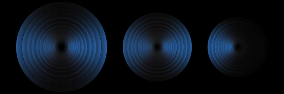 Radio Wave illustration effects on Green Screen background. circle waves in white background.