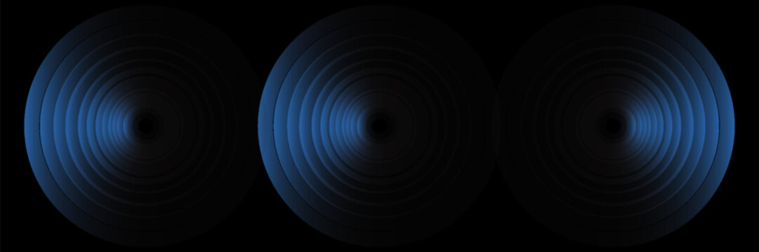 Radio Wave illustration effects on Green Screen background. circle waves in white background.