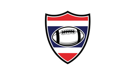 Obraz premium American Football Thailand Flag Shield Badge