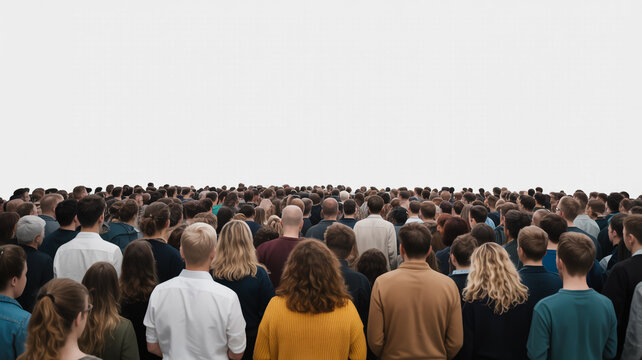 A gathering of people in an open space