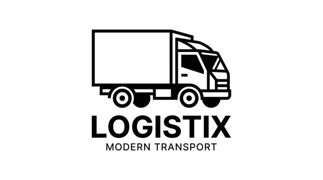 Logistics Truck Icon Modern Transport Vehicle Illustration.