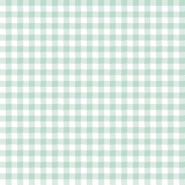 Seamless sage green gingham check pattern. Natural chequerboard plaid background for fabric, tablecloth, wallpaper, and textile design.