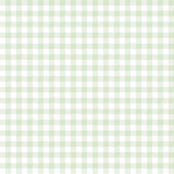 Seamless pale mint green gingham check pattern. Soft minimalist chequerboard plaid background for fabric, tablecloth, wallpaper, and textile design.