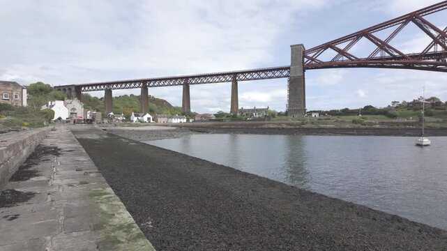 Edinburgh,UK - May 8, 2026:  The Forth Bridge, a railway bridge across the Firth of Forth in Scotland