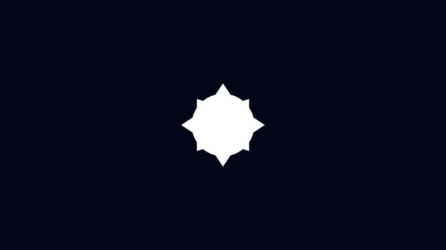 Abstract White Spiky Shape on Dark Background