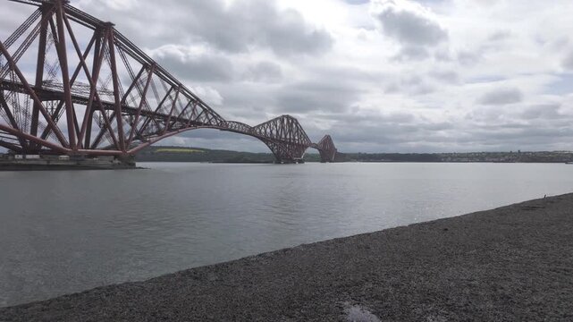 Edinburgh,UK - May 8, 2026:  The Forth Bridge, a railway bridge across the Firth of Forth in Scotland