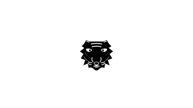 Stylized Wolf Head Icon