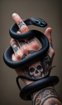 snake in the hand