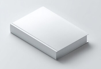 Fototapeta premium Blank White Book With Closed Cover on Neutral Background