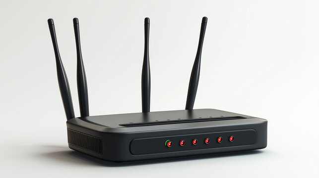 wireless router isolated on white