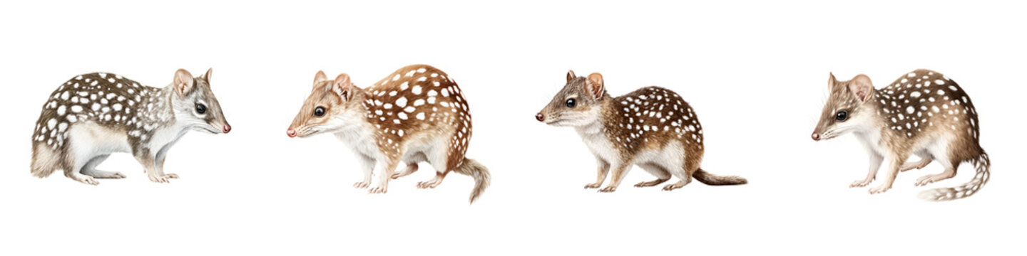 Quoll Set Illustration - Native Australian Animals