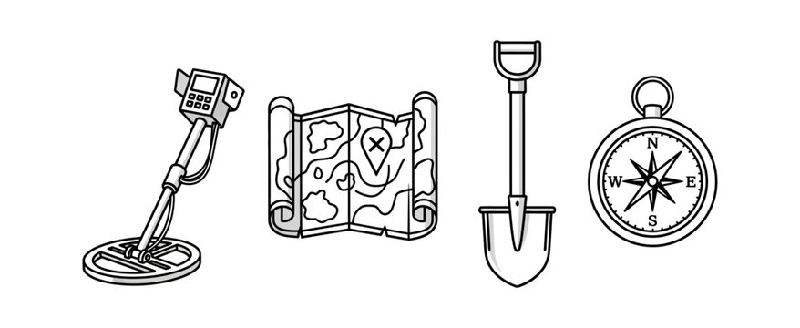 Essential tools for embarking on a thrilling journey of discovery, perfect for uncovering hidden treasures and navigating unknown terrains with precision