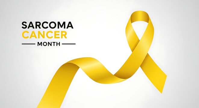 Yellow ribbon for sarcoma cancer awareness month 