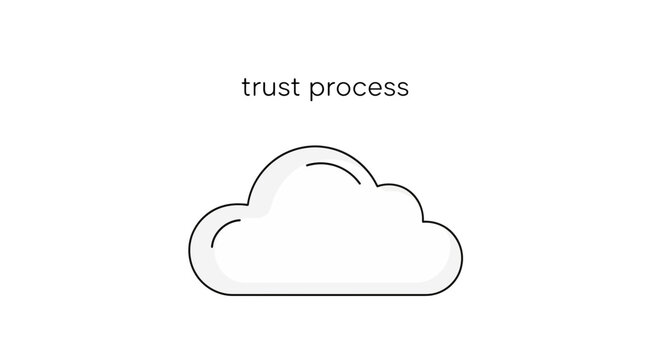 Cloud Computing Trust Process - Digital Transformation and Data Security Concept