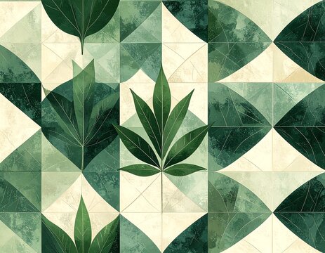 Seamless traditional Japanese asanoha hemp leaf geometric pattern