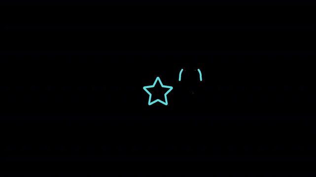 Animated outline icon of calendar with star and vibrating bell, symbolizing event highlight and notification in public relations business context in alpha channel 
