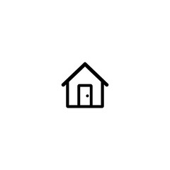 Fototapeta premium Tiny Home Black Line Icon Set – Minimal Flat Outline Tiny House Collection on White Background