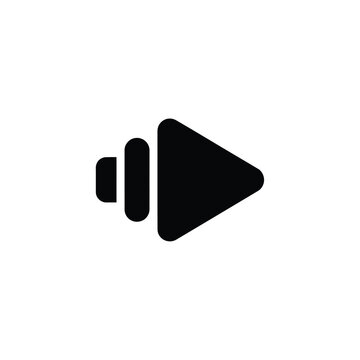 Black play button icon.