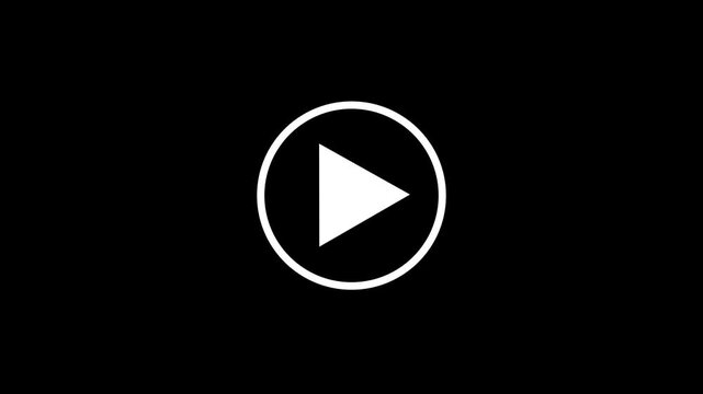 Sliding Pause and play button animation on an alpha channel transparent background. Loop 4K video play button animation.