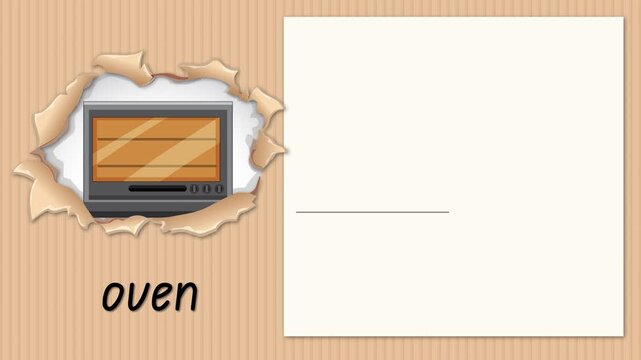 Educational Alphabet Animation for Letter O with Oven Illustration