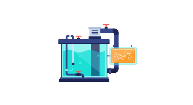 Industrial water treatment system with filtration and pump components.