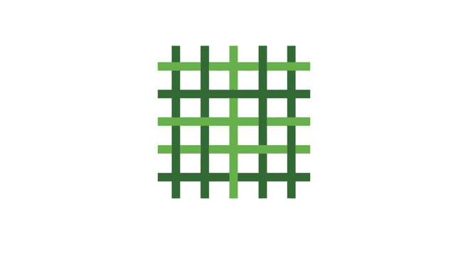 Geometric green grid pattern with overlapping lines design.