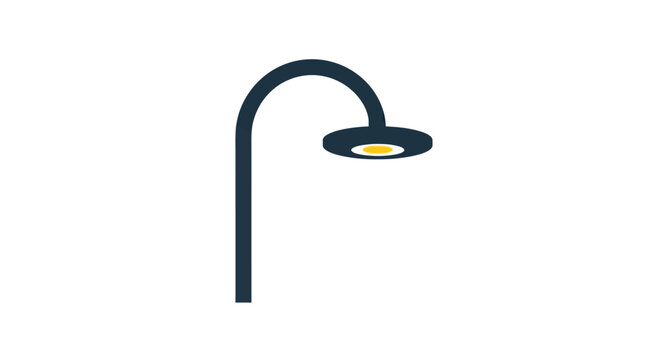 Modern minimalist outdoor curved light fixture design.