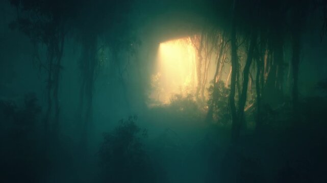Mysterious Forest At Night 01