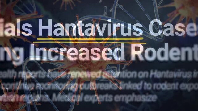 Newspaper or report style layout with highlighted headline about hantavirus prevention.