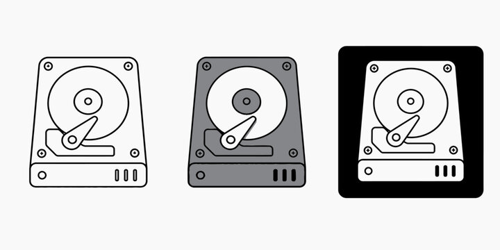 Three hard drives are shown side by side in different colors and styles on a plain background with image-283.ai reference.