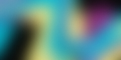 Obraz premium Abstract Grainy Gradient Background with Teal and Yellow Tones