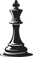 Fototapeta premium Sturdy black king chess piece standing on checkered background for strategic concept.