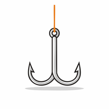 Double Fishing Hook Illustration
