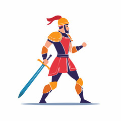 Fototapeta premium Stylized Warrior with Sword
