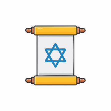 Torah Scroll with Star of David Icon