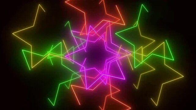 abstract colorful light background wit star lines effect