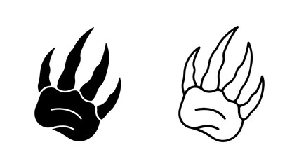 Black and White Animal Claw Print Icons © Sutrisno