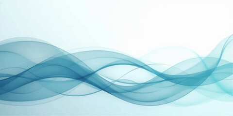 Fototapeta premium An abstract blue background featuring a smooth flowing wave design with elegant curved lines and light patterns that create a modern vector illustration backdrop
